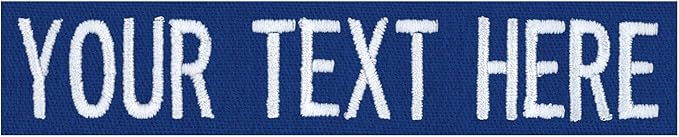 Custom Uniform Name Tapes Solid Colors. Made in The U.S.A. Ships Under 24 Hours. Royal Blue Fabric, 3.5 Inch Sew on
