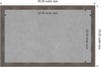 Amanti Art Grey Framed Magnetic Board 23x35 Large Vision Board for use with Magnets, 100% Metal Sheet to Display Items as Office Decor or for Home Organization in mudroom, Kitchen or Kids Room