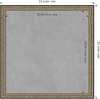 Amanti Art Silver Framed Magnetic Board 22x22 Medium Vision Board for use with Magnets, 100% Metal Sheet to Display Items as Office Decor or for Home Organization in mudroom, Kitchen or Kids Room
