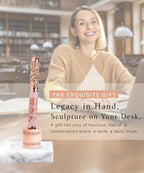 ARTEX Luxury Fountain Pen Set With Stand - Museum Art Collections - Crafting Timeless Beauty - the Best Gift & Office Desk Decor, German SCHMIDT Fine Nib, Solid Metal & Marble Texture