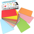 Attractivia Dry Erase Magnetic Labels 5.6 x 3.7 in, Solid Colors, Large Dry Erase Magnets, 36-Pack, Colored Erasable Write-On All-Purpose Labels, for Office, Education, Home, Whiteboard