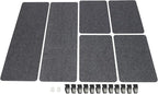 2 Sets Polyester Desk Dividers, Soundproof Room Divider Office Furniture Partitions, Privacy Desk Panel with Clamps, Stand Up Freestanding Desk Privacy Panel for Office Classroom(47.3"x16"+ 23.6"x16")
