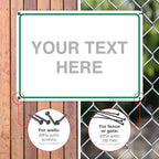 Custom Sign, Personalized Metal Signs, Customize for Office, Business, Workplace, Home, Airbnb, Delivery Green Signs, 10x14 Inches, Rust Free .040 Aluminum, Fade Resistant, Made in USA by Sigo Signs
