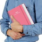 2026 Daily & Monthly Planner - One Page Per Day, Daily Planner 2026 from January 2026 to Deccember 2026, Planner 2026 with 12 Monthly Tabs, 6.4" x 8.5", Pink