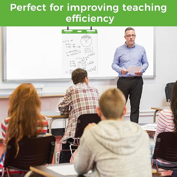 DINGIXOC Mini Easel Pads 13 x 17 Inch, 4 Pack Non-Stick Flip Chart Paper for Teacher, Training, Presentations or Brainstorming, 30 Sheets/Pad, Fits Most Easel Stands (White)