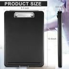 Epakh 18 Pcs Clipboard with Storage Bulks Plastic Storage Foldable Nursing Clipboard with Low Profile Clip for Student Teacher Nurse Employee, 9.5 x 13.5 Inch