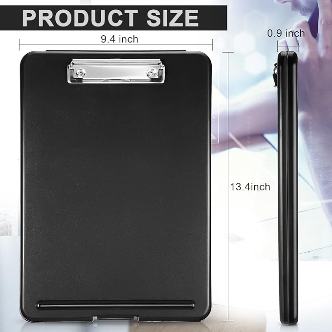 Mimorou 20 Pcs Clipboard with Storage,9.5 x 13.5 Inch Plastic Heavy Duty Foldable Clip Board with Pen Holder Low Profile Clipboard for Nurse Teacher Classroom Office Back to School Supplies