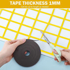 AmazingSpark Magnetic Tape Roll Thin Strips, 1/4 Inch x 33 Feet Magnetic Board Dividers Whiteboard Graphic Decorative Tape Marking Line for Classroom Office Art Accessories(Yellow)