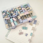 220 Pcs Colored Binder Clips Paper Clamps Assorted Sizes Large,Medium,Small,X Small for Clips Office Supplies