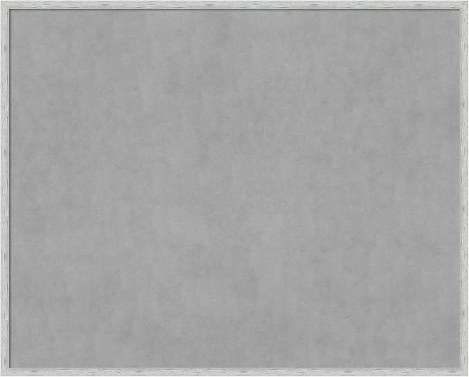 Amanti Art Silver Framed Magnetic Board 33x41 X-Large Vision Board for use with Magnets, 100% Metal Sheet to Display Items as Office Decor or for Home Organization in mudroom, Kitchen or Kids Room