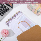 Thboxes 60 Pages To Do List Notepad, 6.7” X 9.8” To Do List Notebook Tear Off for Work Woman & Man Task Planner Notebook for Office School Task Checklist Pad Purple