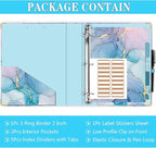 Lateefah 3 Ring Binder, 2 Inch Binder Organizer for Letter Size(8.5'' x 11'') with 5-Tab Dividers and Pockets, File Folders with Low Profile Clipboard for Office, School Supplies