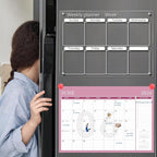 Yoment Desk Calendar 2026, Jan 2026-Dec 2027, 2026 Desk Calendar Large 17 x 12, 2026 Calendar with Plastic Cover, Pockets, to-Do Lists, Desktop Wall Calendar 2026-2027 for Office School Home, Pink