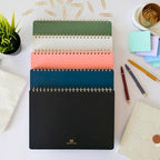 Merely Home Undated Daily Planner | 8.25” x 11.75” Work To-Do Notebook | ADHD Academic Organizer | Multi-Layout | Men and Women Planner | College Supplies | Pink | Landscape Layout