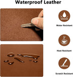PU Leather Desk Pad Protector Gaming Mouse Pad Non Slip Desk Mat for Keyboard and Mouse Waterproof Desk Writing Pad for Office and Home Desk Accessories(Brown, 31.5 * 15.7)