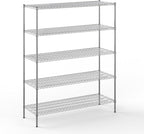 Regal Altair 21" Deep x 60" Wide x 74" Height Wire Shelving Kit | 5-Tier | NSF Commercial Storage Rack Unit