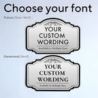 Custom Decorative Outdoor Signs, Personalized Aluminum, Customized Driveway Sign, Waterproof, Made in USA, Metallic Silver 30x24 In