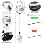 Be Kind Lanyards for Id Badges, Cute Hand Sign Badge Reel Heavy Duty with Carabiner Clip, Fashionable ID Badge Holder with Breakaway Lanyard, Teacher Nurse Office Christmas Gifts