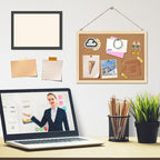 Cork Board,FEBSNOW Cork Board Bulletin Board,14.6 X 11 inches Vision Board,Bulletin Board for Office,Wall Mounted Pin Board for Office Home and School,14.6x11Inches