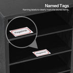 HOOBRO Countertop Mail Sorter, Wooden Literature Organizer, Student Mailbox for Classroom, Desktop Organizer for Office Home School, 12 Compartments Black BK43WF01