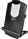 EHO Adjustable Document Holder Bottom with 5mm Shelf Lip, Portable Paper Stand for Reading, Typing, with Clip, Line Guide, Easel Back, for Office, Desktop, Recipes, Music Sheets, paper and more, Black