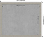 Amanti Art Grey Framed Magnetic Board 22x26 Medium Vision Board for use with Magnets, 100% Metal Sheet to Display Items as Office Decor or for Home Organization in mudroom, Kitchen or Kids Room