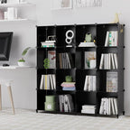 HOMIDEC Closet Organizers and Storage, 16 Cube Storage Organizer, Closet Organizer Bookshelf Cubes Shelves for Clothes, Bedroom, Kids Room, Bathroom, Wardrobe, Garment Racks, Black