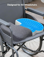 Medisana Gel Wheelchair Cushions for Pain Relief, GC 200G Seat Cushion for Tailbone, Sciatica, Back & Hip Support, Ergonomic Office Chair Cushion for Office, Car Seat & Wheelchair (Grey-22×16"×3")