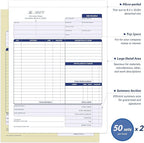 Harfesto Job Work Order Forms, Large Size Contractor Invoice Book 8-1/2" x 11-7/16", Invoice Receipt Book for Small Business, 2-Part Carbonless Forms, 100 Sets (2 Books)