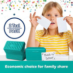 Olivo Index Card Holder Box 3x5 Flash Note Card Holder Storage File Box Organizer Case for 3"x5" Cards, Teal 2 Pack