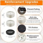 Furniture Risers Bed Risers Heavy Duty 1 inch, 2 inch, 3 inch, 4 inch Round Adjustable Bed Lifts Riser for Desk Legs Table Couch Sofa Chair Refrigerator Washing Machine (1+1+1 Inch, White, 4 Pack )