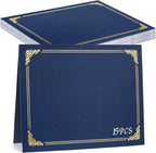 gisgfim 15Pcs Certificate Holders Diploma Covers Single Sided Gold Foil Border Award Certificate Covers for Letter Size 8.5x11 Certificates Cardstock Document Papers Storage Organizer (Navy Blue)