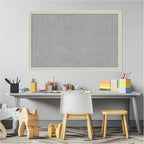 Amanti Art Silver Framed Magnetic Board 22x34 Large Vision Board for use with Magnets, 100% Metal Sheet to Display Items as Office Decor or for Home Organization in mudroom, Kitchen or Kids Room