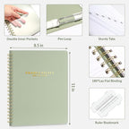 SUNEE 2026 Planner 8.5" x 11" – Dated Productivity Planner for Time Management - Daily,Weekly & Monthly Planner to Achieve Goals - Planner 2026 dated from January 2026 – December 2026,Grey Green