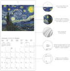 Graphique 2026 van Gogh Wall Calendar | 12” x 12” | Thick Paper | Home & Office Organizer | Large Monthly Grid | 3 Languages & Marked Holidays | 4 Month Preview Page for 2027