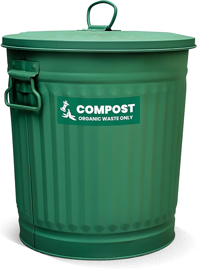 Compost Sticker - Organic Waste Only Bin Label - 3-5 Year Indoor/Outdoor Rated - Heavy Duty, Weather Proof, Ultra Durable - USA Made (6x2 inch), 20 Labels