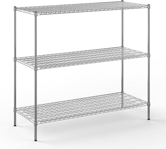 Regal Altair 24" Deep x 60" Wide x 54" Height Wire Shelving Kit | 3-Tier | NSF Commercial Storage Rack Unit