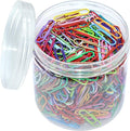 AOKIVIGOA 500pcs Coloured Paper Clips with Plastic Box of Paper Clips for Office Stationery 33mm 20 Colors Multicoloured I