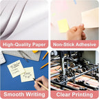 Personalized Sticky Notes 3"x3" – Custom Notepads with Logo or Text, 50 Sheets per Pad – Multiple Template Options, Bulk Pack for Business, Office, Teachers, Events