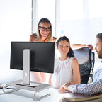 suptek Monitor Stand Riser, Laptop Holder Printer Riser Desk Accessories, Vented Metal Platform and 4 inches Height Underneath Storage for Office Supplies (MST004S-2), 2 Pack, Silver