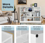 Giantex 8 Cube Bookcase, Freestanding 3-Tier Open Bookshelf, Modern Storage Display Cabinet, Wood Cube Storage Organizer for Living Room, Kid’s Room, White