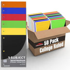 Trail maker Bulk Notebooks (50 Pack), One Subject Notebooks Wide Ruled, 70 Sheets,Spiral Bulk Notebooks for Kids, School Supplies, Journaling, Note Taking, Students, and Work
