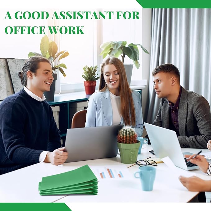 Skyygemm 72 Pcs Classification Folders Letter Size, 1 Divider Pressboard File Folder with Fasteners, Expanding File Organizer Bulk for School Teachers, Office Employee, Coworker, Staff (Green)