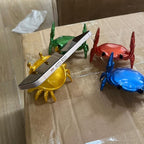 LOGUTIA Multi Function Stand - Phone Stand Pen Holder Pencil Holder - Creative Ornament Crab Phone Stand Crab Pen Holder Support Resin Crab Decor (green)