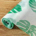Monstera Shelf Liner for Drawers and Cabinets - Non Adhesive Waterproof Washable Cabinet Liner, Decorative Tropical Leaves Contact Paper for Kitchen Shelves, Pantry, Closet, Fridge