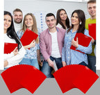 Jutom 50 Pcs 2 Pocket Glossy Paper Folders Glossy Paper Laminated Portfolios, Letter Size, Presentation Folders with Pockets for Office Teacher Worker Supplies(Red Color)