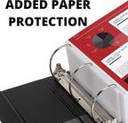 Extra-Large 3-Ring Binder | Heavy-Duty 5-Inch D-Ring Office Organizer | Crystal Clear Overlay View Binder | Archival-Grade Legal Storage | Holds 950+ Sheets | Interior Pockets | Pack of 2