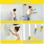 4 Rolls Yellow Painters Tape Bulk 4 inch x 60 Yards, Total 240 Yd, Painters Masking Tape No Residue Wall Painting Tape Artist Tape Trim Edge Finishing Tape for Wall Painting Decoration DIY Supplies