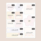 Large Name Labels for Kids (33) - Custom Stickers for Daycare and School Supplies - Durable, Waterproof Stickers for Water Bottles, Lunch Boxes, and More with Unique Designs - Flower Power