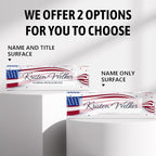 Personalized Name Plate for Desk Custom Acrylic Desk Name Plate Custom Employee Appreciation Gifts Office Gifts for Women, Men, Boss, Coworkers, Teacher, Nurse (Flag 2)